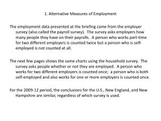 1. Alternative Measures of Employment