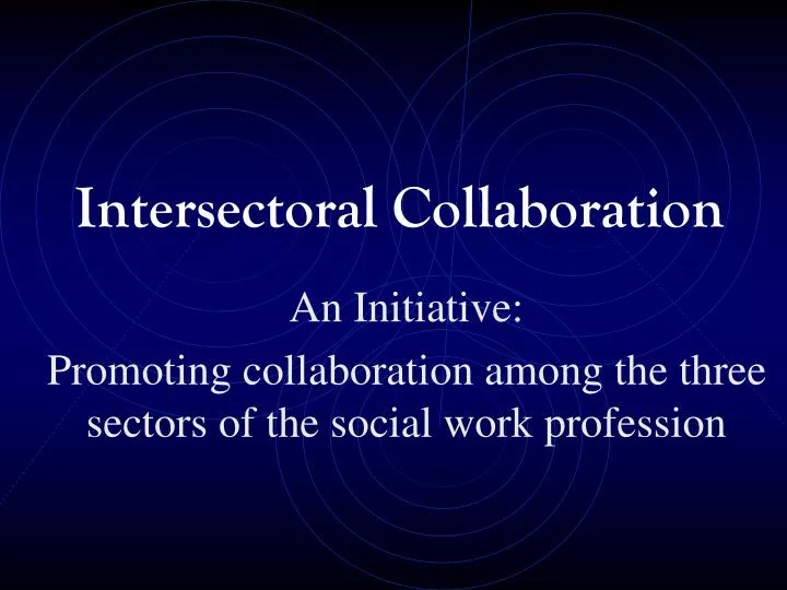 intersectoral collaboration
