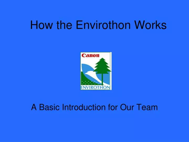 how the envirothon works