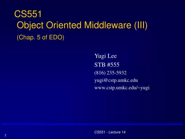 cs551 object oriented middleware iii chap 5 of edo