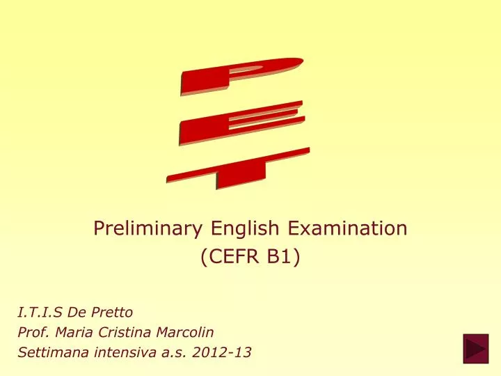 preliminary english examination cefr b1