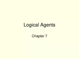 Logical Agents