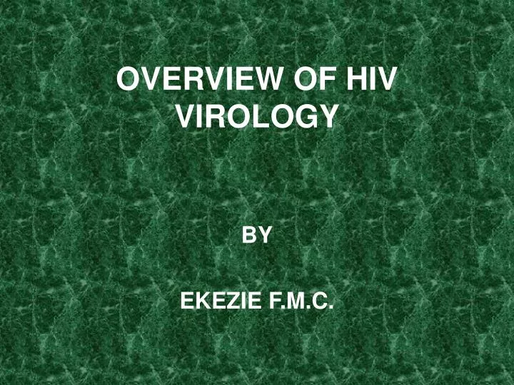overview of hiv virology