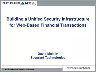 David Maislin Securant Technologies