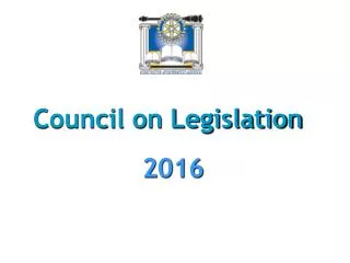 Council on Legislation