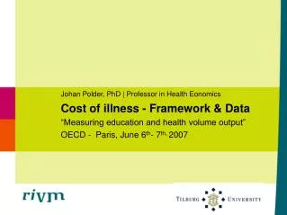 johan polder phd professor in health eonomics