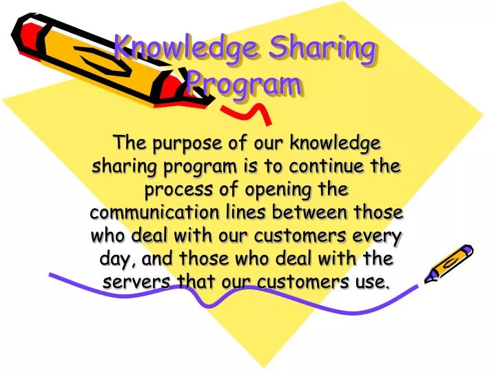 knowledge sharing program
