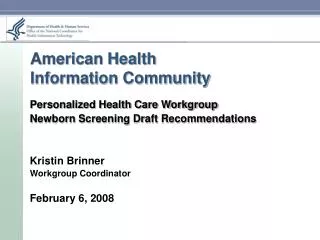 American Health Information Community