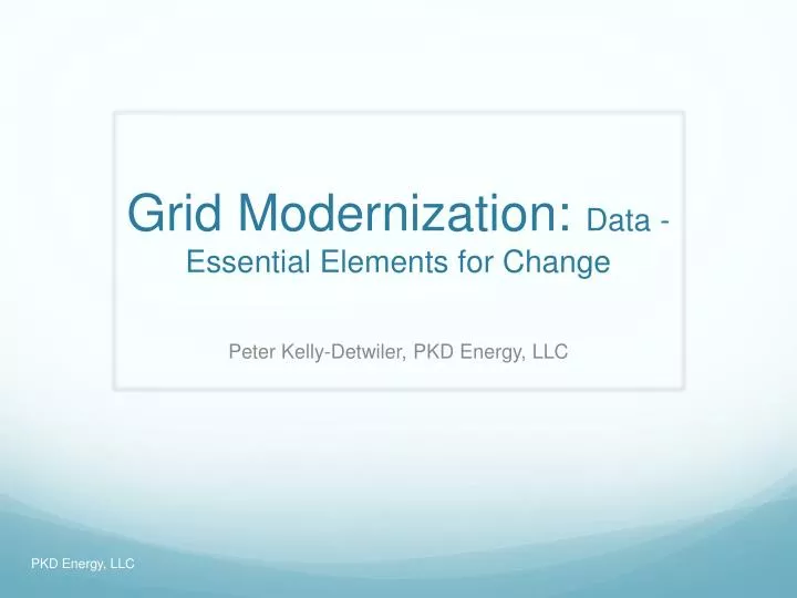 grid modernization data essential elements for change