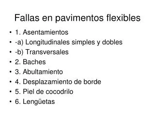 fallas en pavimentos flexibles
