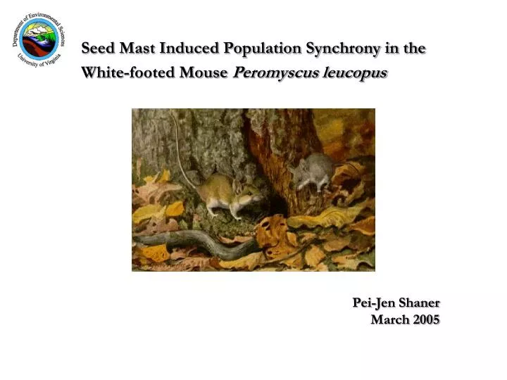 seed mast induced population synchrony in the white footed mouse peromyscus leucopus