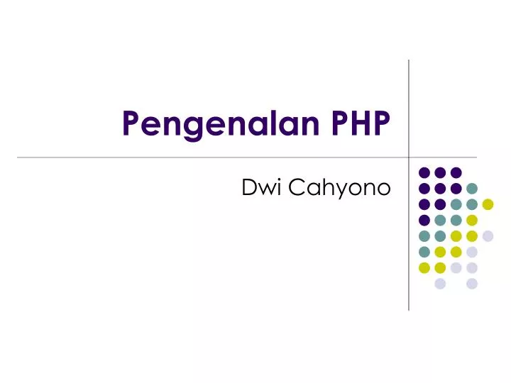 pengenalan php