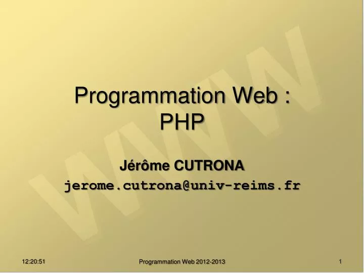 programmation web php