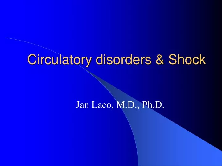 circulatory disorders shock