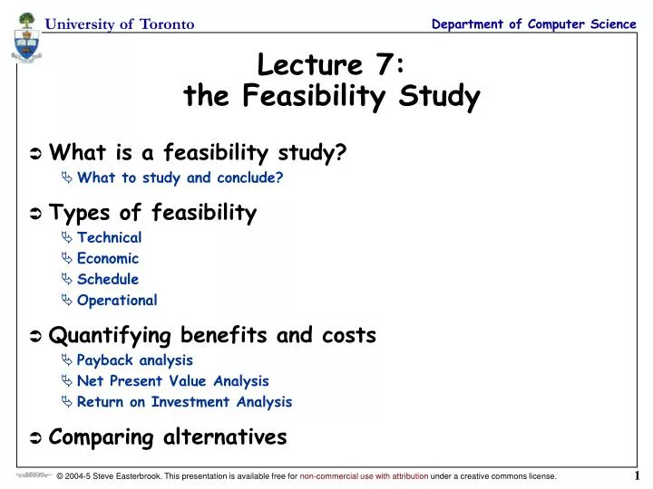 lecture 7 the feasibility study