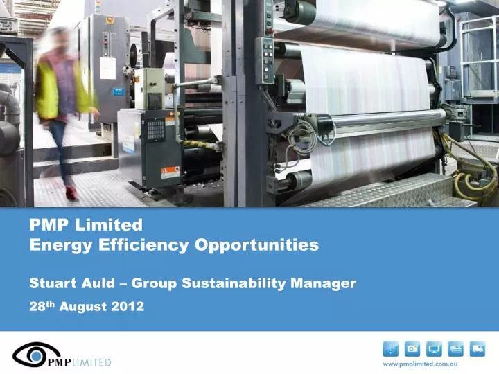 pmp limited energy efficiency opportunities stuart auld group sustainability manager