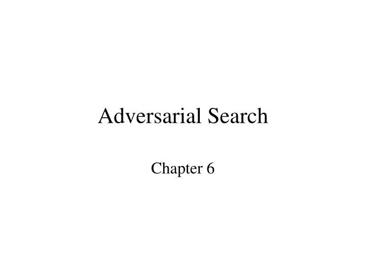 adversarial search