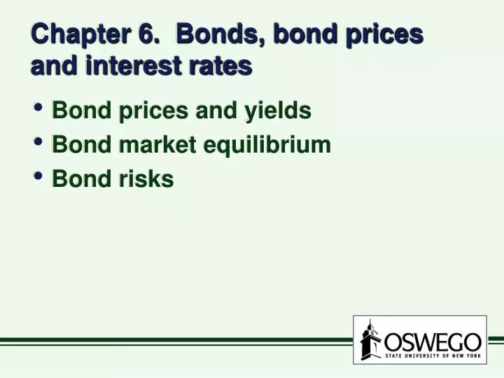 chapter 6 bonds bond prices and interest rates