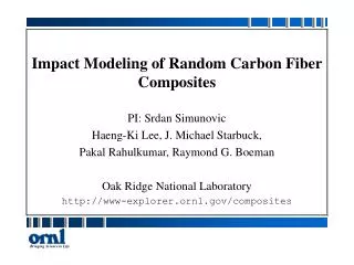 Impact Modeling of Random Carbon Fiber Composites