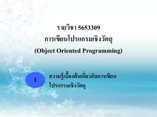 5653309 object oriented programming