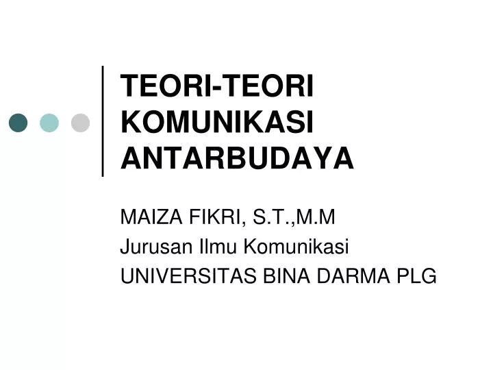 teori teori komunikasi antarbudaya