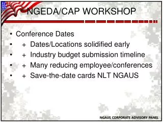 NGEDA/CAP WORKSHOP