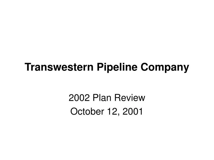 transwestern pipeline company