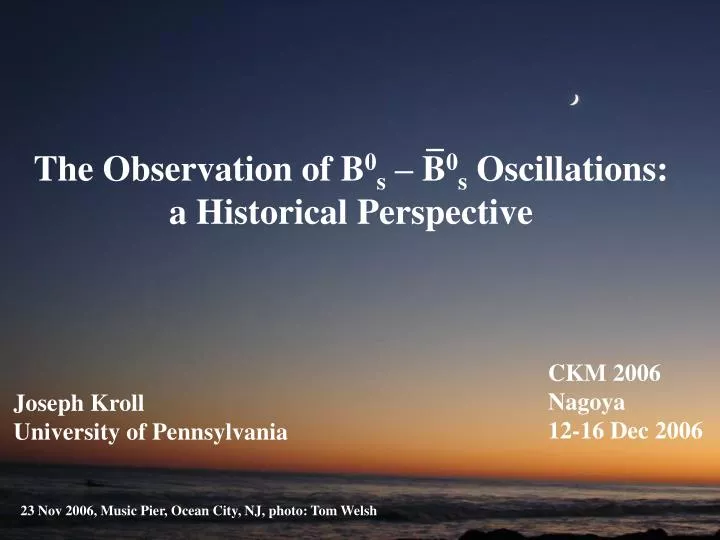 the observation of b 0 s b 0 s oscillations a historical perspective