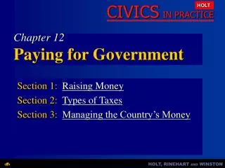 Chapter 12 Paying for Government