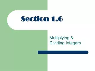 Section 1.6