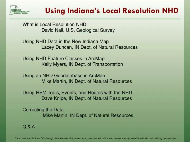 using indiana s local resolution nhd