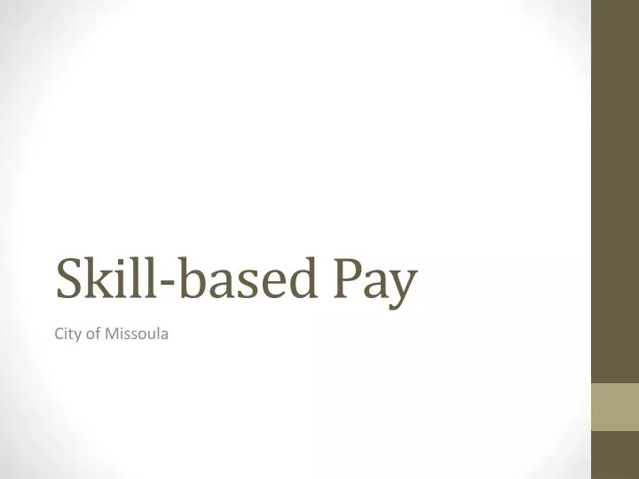 skill based pay