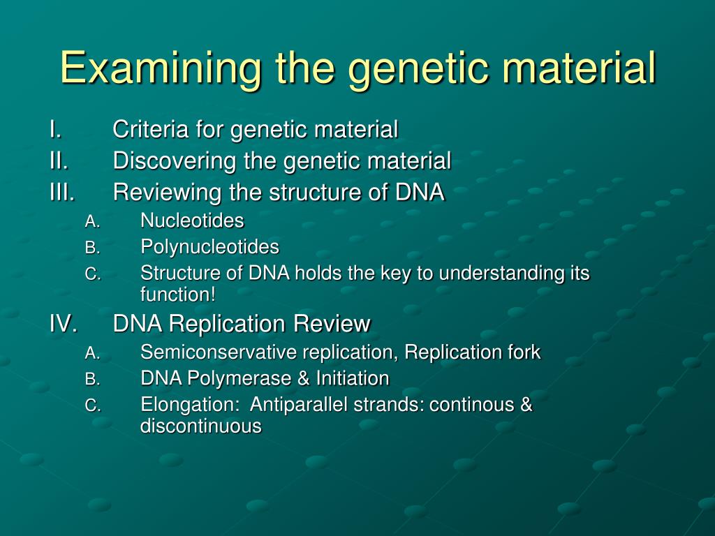 PPT - Examining the genetic material PowerPoint Presentation, free ...