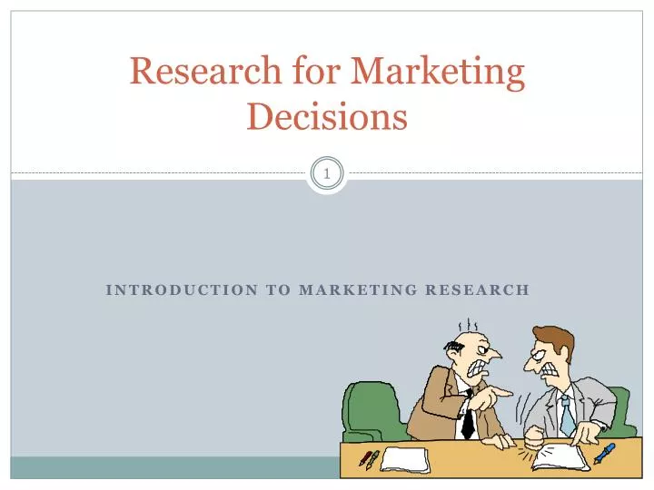 research for marketing decisions