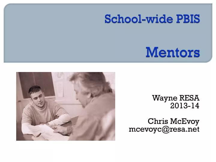 school wide pbis mentors