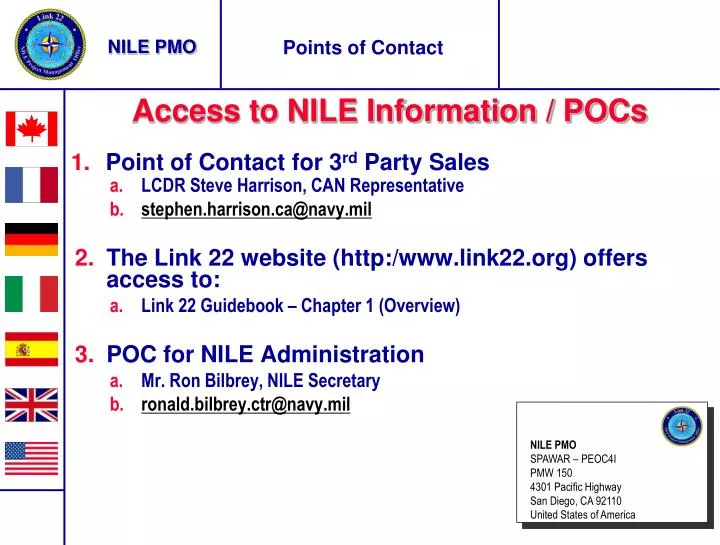 access to nile information pocs