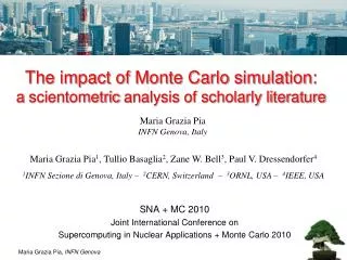 The impact of Monte Carlo simulation: a scientometric analysis of scholarly literature
