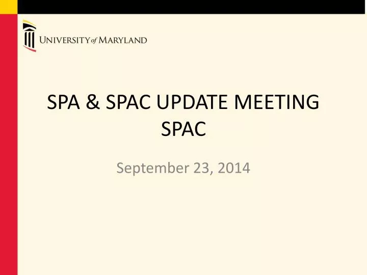 spa spac update meeting spac