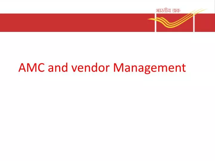 amc and vendor management