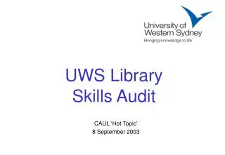 uws library skills audit