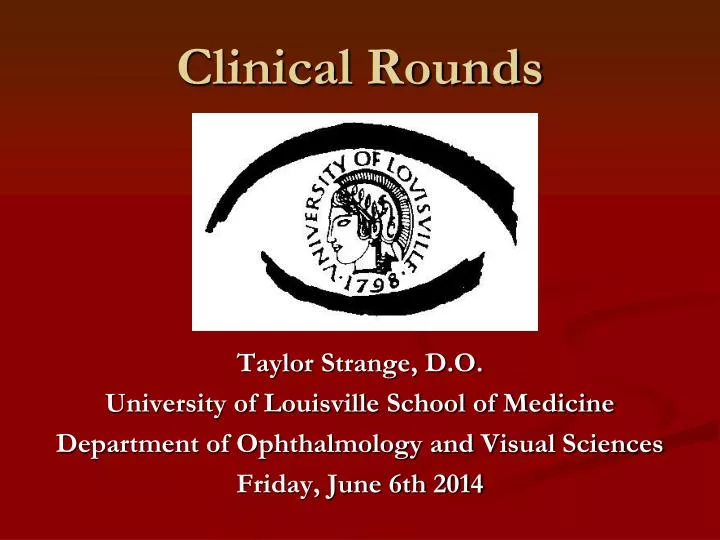 clinical rounds