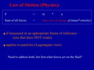 Law of Motion (Physics):