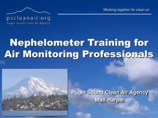 Nephelometer Training for Air Monitoring Professionals