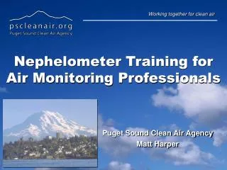 nephelometer training for air monitoring professionals