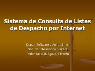 sistema de consulta de listas de despacho por internet