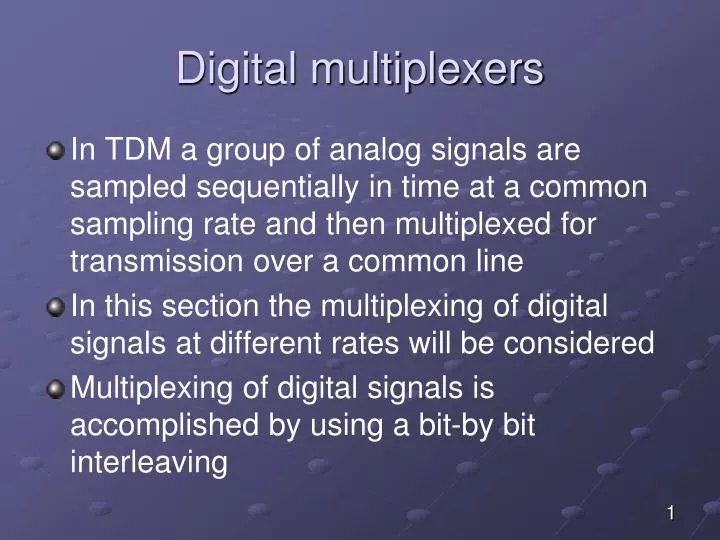 digital multiplexers
