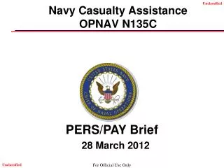 Navy Casualty Assistance OPNAV N135C