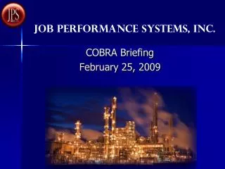 COBRA Briefing February 25, 2009