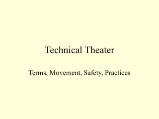 Technical Theater