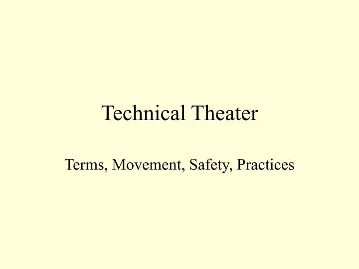 technical theater